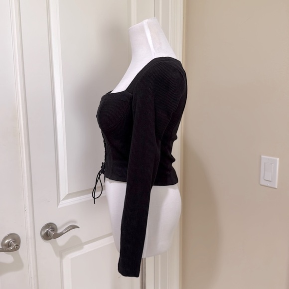 I AM GIA Revolve Black Portia Bustier Lace Up Corset Whimsigoth Top Size Small - Picture 5 of 9